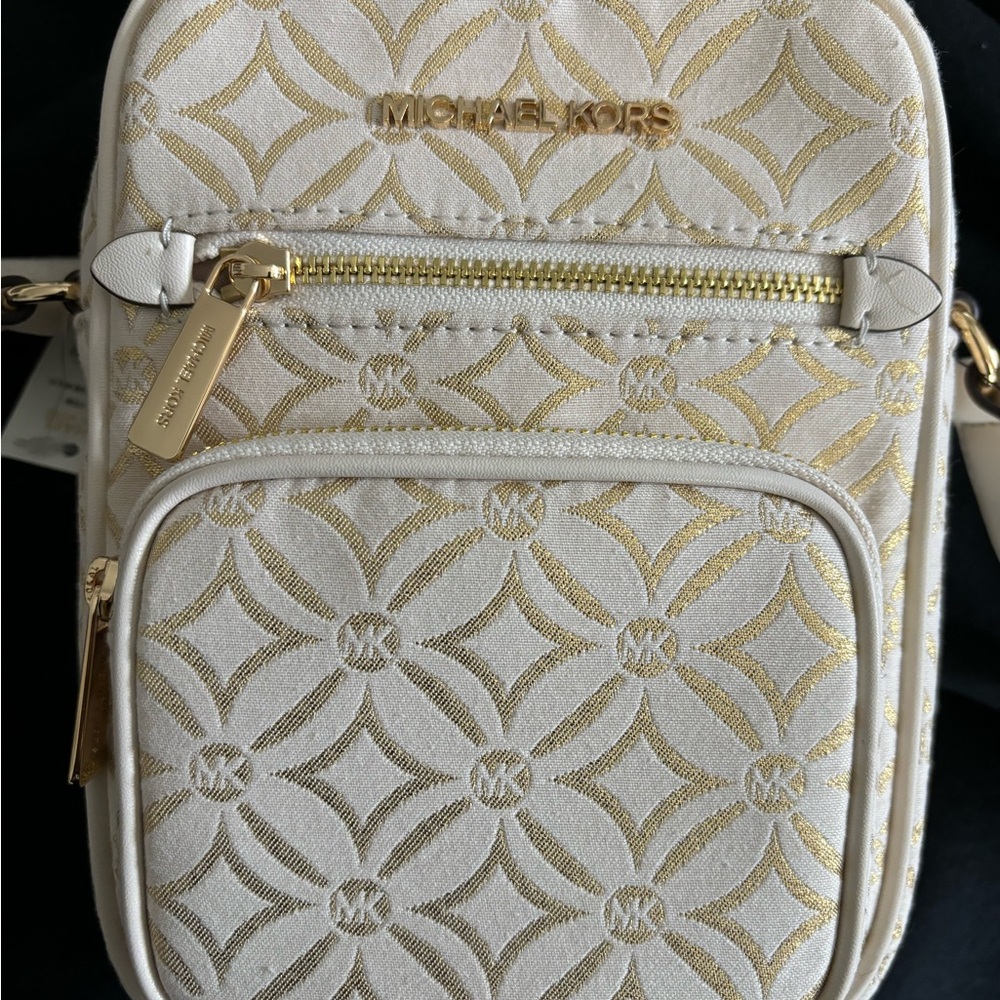 Michael Kors Gold and Cream Women's Bag